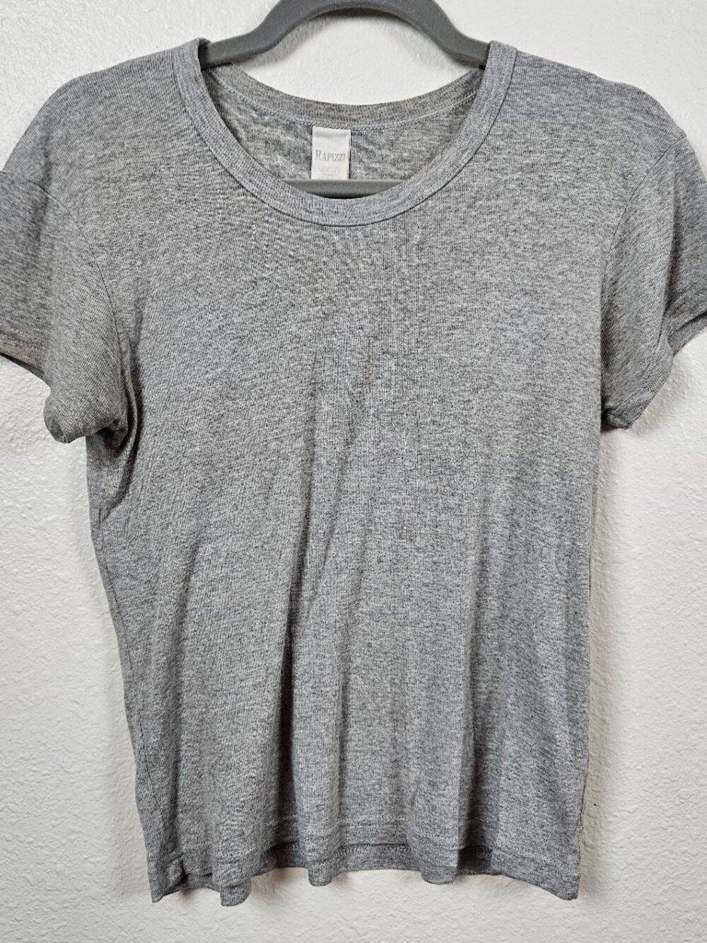 Vintage grey thin minimalist t shirt womens small